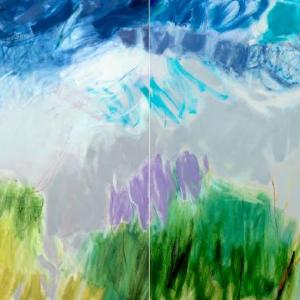 Solid Air, II (diptych) by Rachelle Krieger