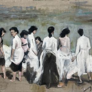 Women on the Beach  by Ruth Shively